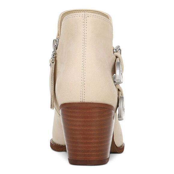 NWT SAM EDELMAN Womens Ivory Windsor Toe Block Heel Leather Western Boot 9 M - Picture 2 of 5